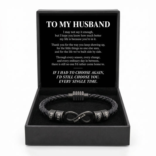 To My Husband – Our Family Infinity Bracelet